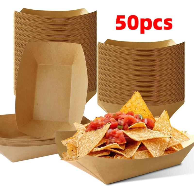 Barquettes jetables en papier  - Food Snacks For Camping avis et prix