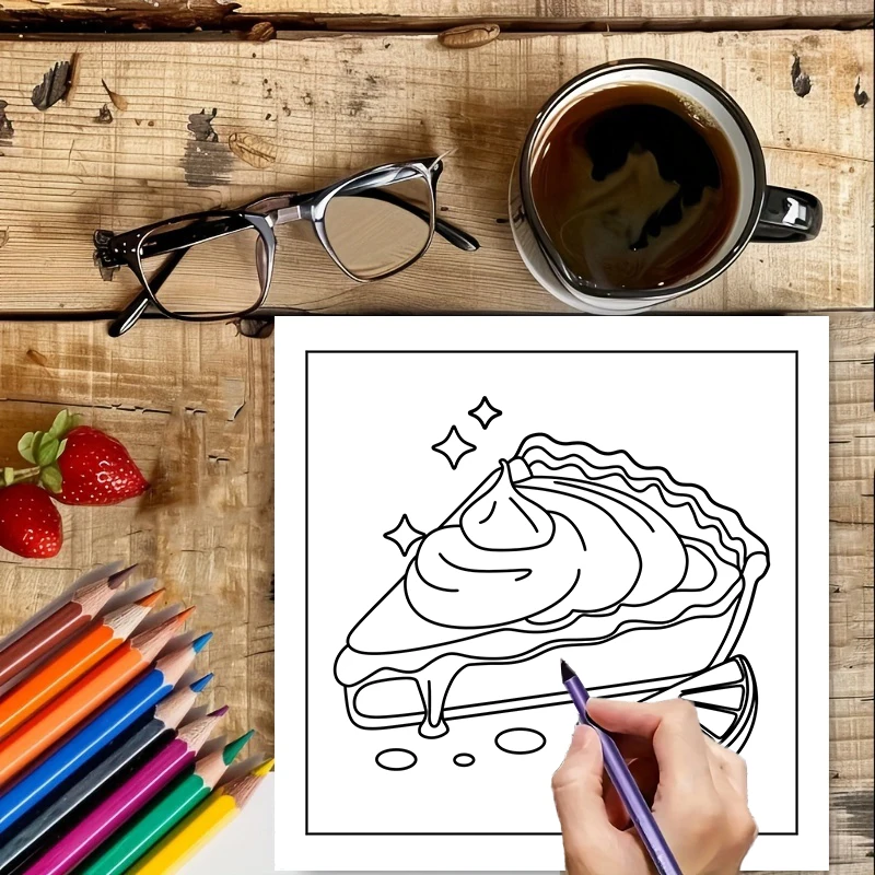 Livre de coloriage pour adulte - Food And Snacks Coloring Book avis et prix