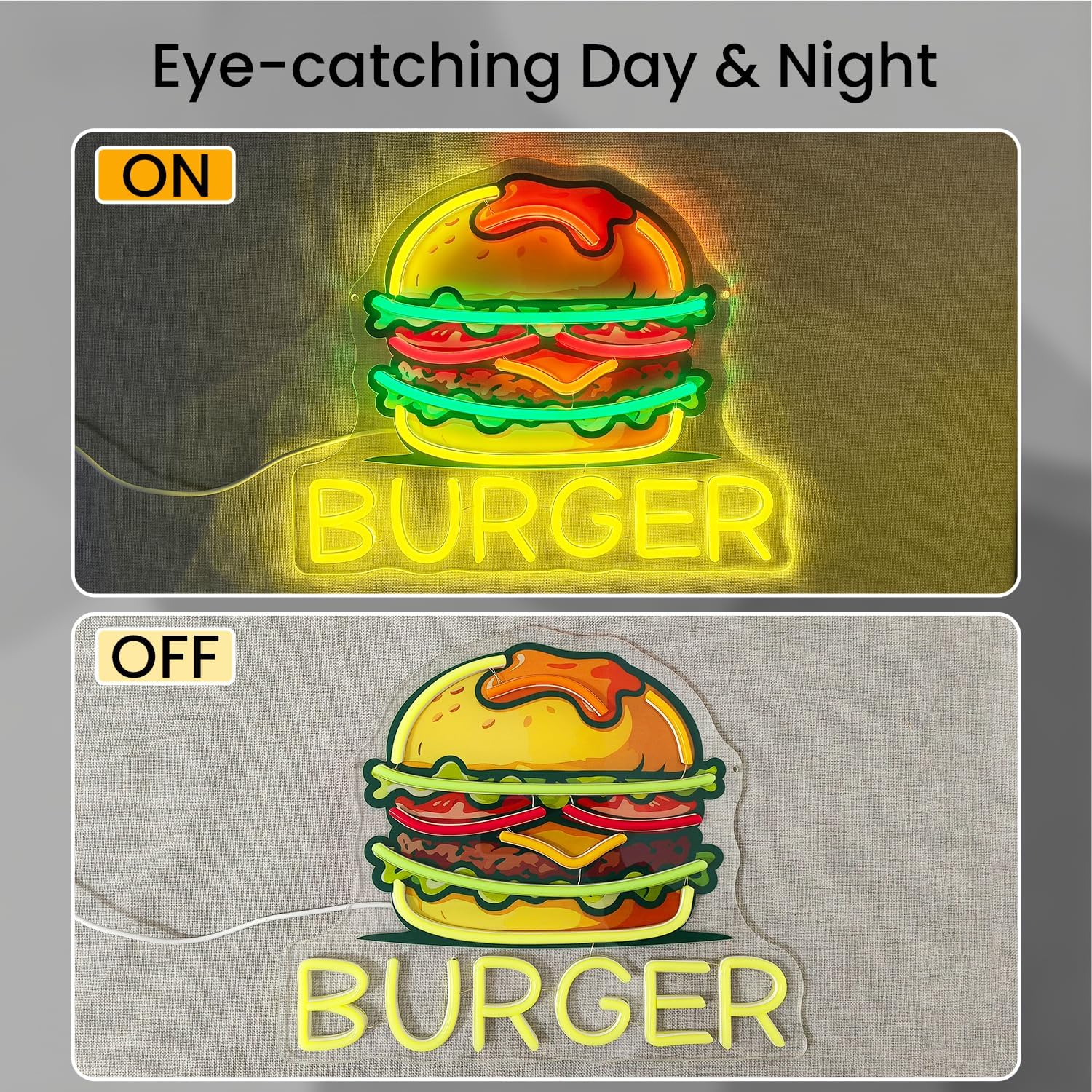 Enseigne néon Burger, enseigne - Food Snacks Restaurant avis et prix