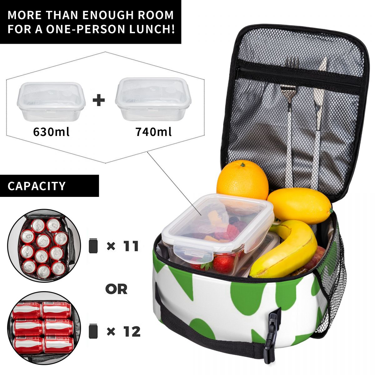 Sac isotherme Kiki Bouba - Ver - Food Snacks For Hiking avis et prix