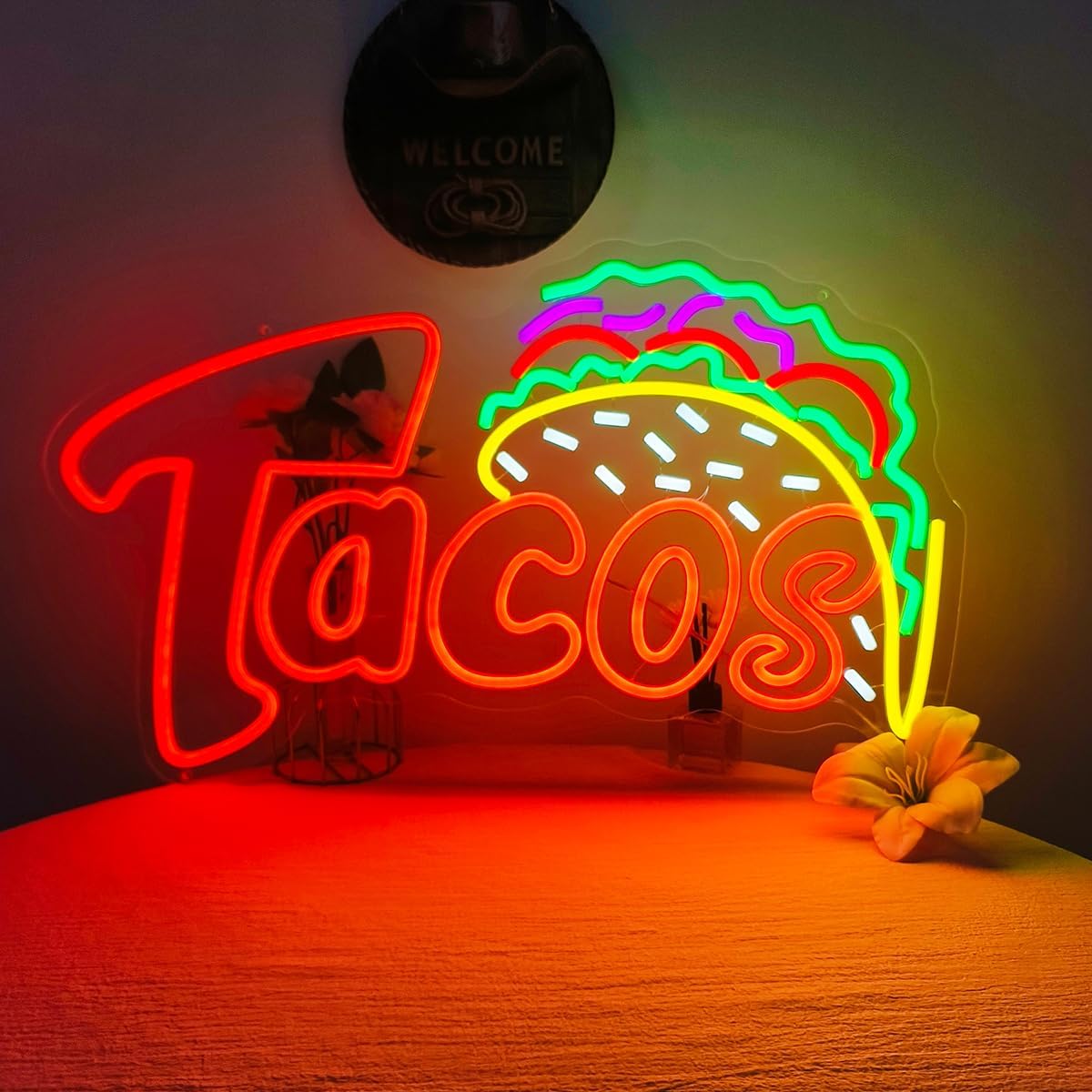 Enseigne néon LED Tacos, Lampe - Food Snacks Restaurant avis et prix