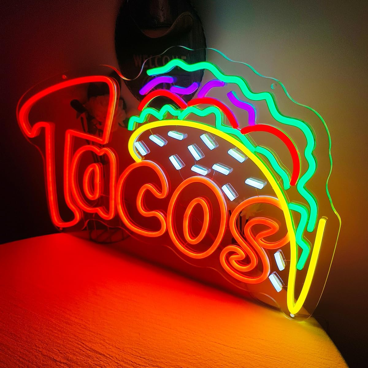 Enseigne néon LED Tacos, Lampe - Food Snacks Restaurant avis et prix