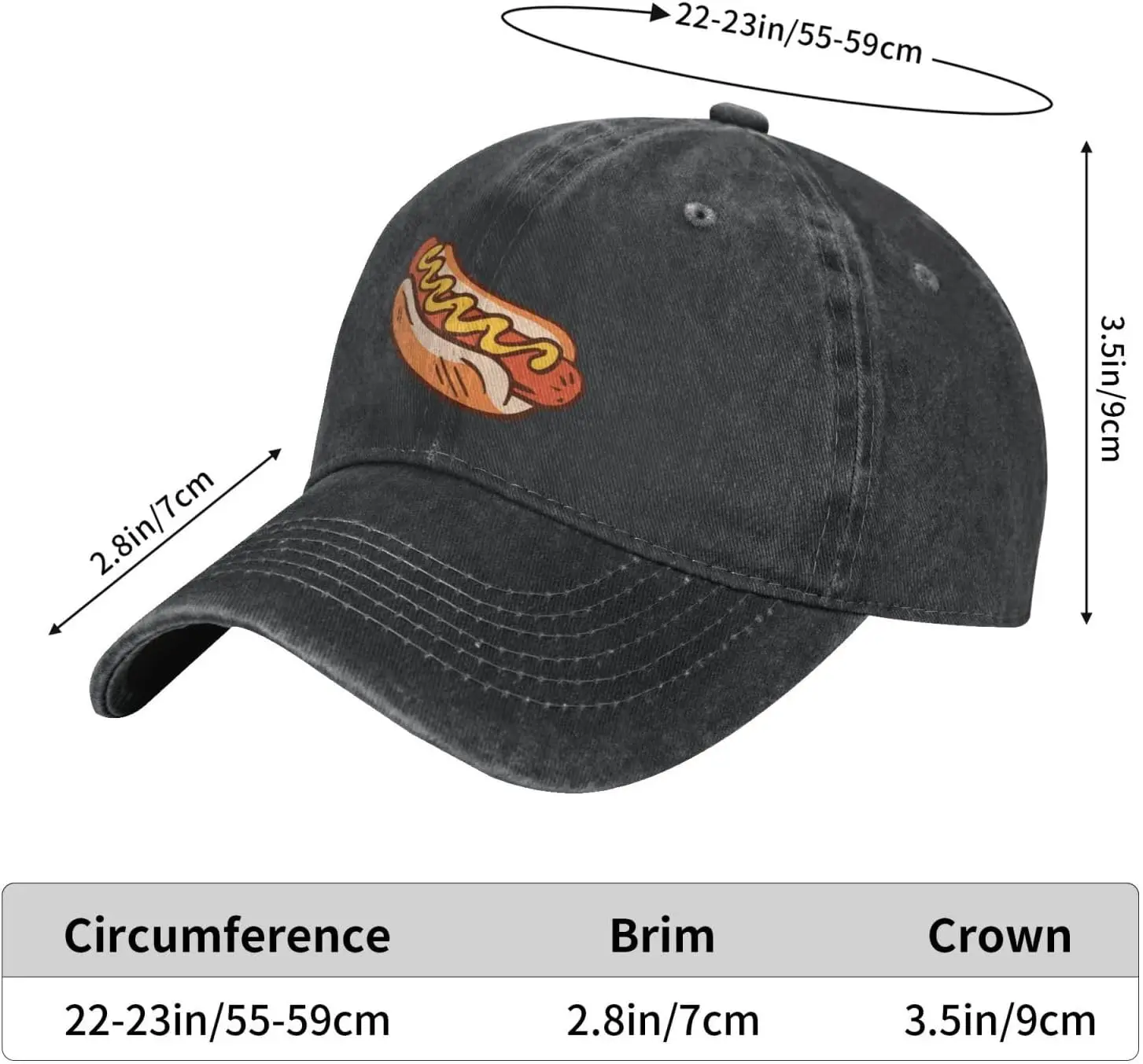 Casquette en jean réglable en  - Food Snacks For Hiking avis et prix
