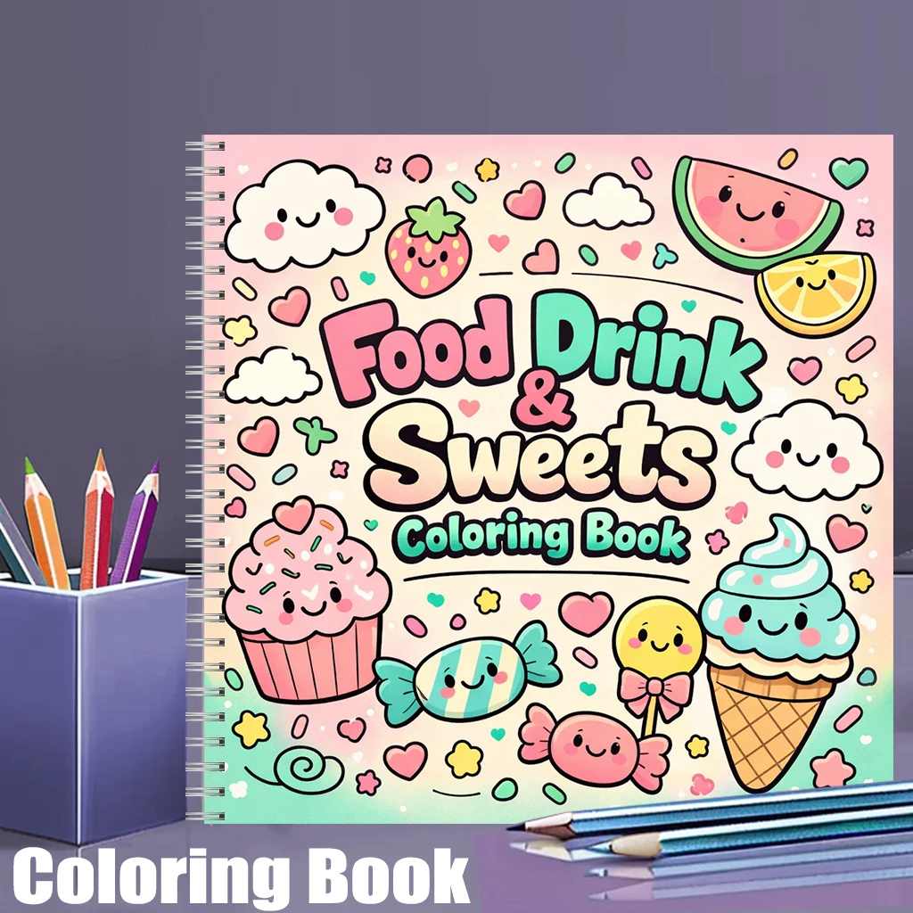 Livre de coloriage ALIMENTS, B - Food And Snacks Coloring Book avis et prix