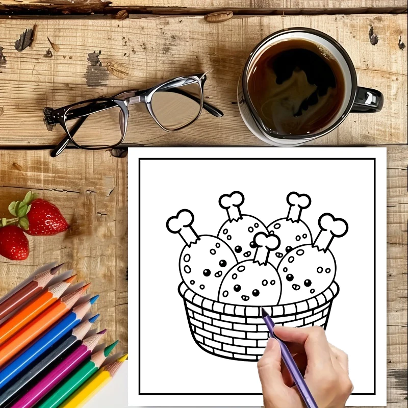 Livre de coloriage ALIMENTS, B - Food And Snacks Coloring Book avis et prix