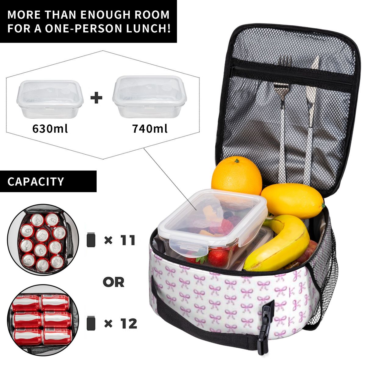 Sac à déjeuner en nylon rose d - Food Snacks For Hiking avis et prix