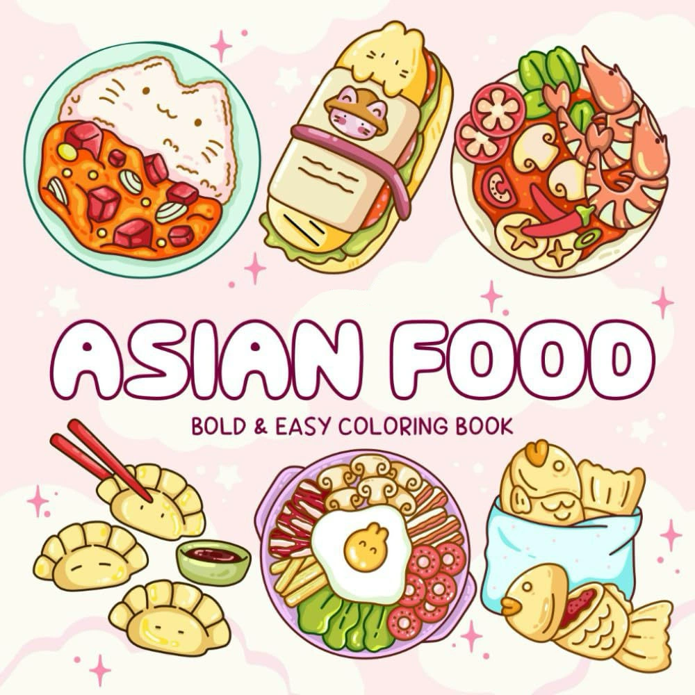 Livre de coloriage Easy-bold p - Food And Snacks Coloring Book avis et prix