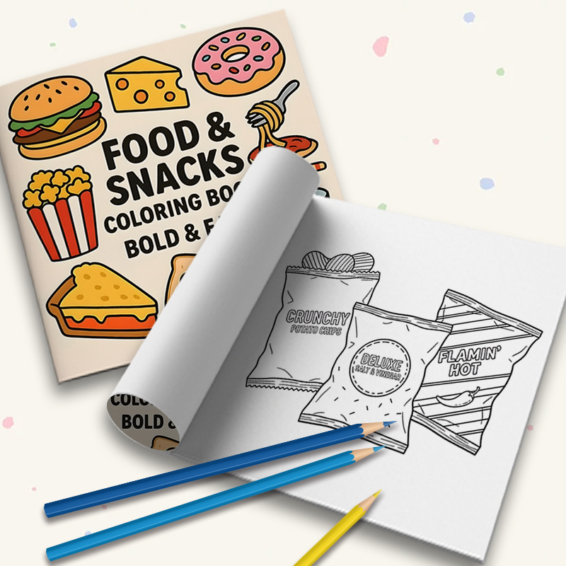 Carnet de coloriage et de dess - Food And Snacks Coloring Book avis et prix